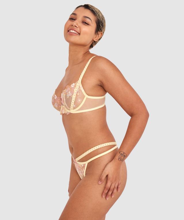 Enchanted Hermana High Leg String - Light Yellow