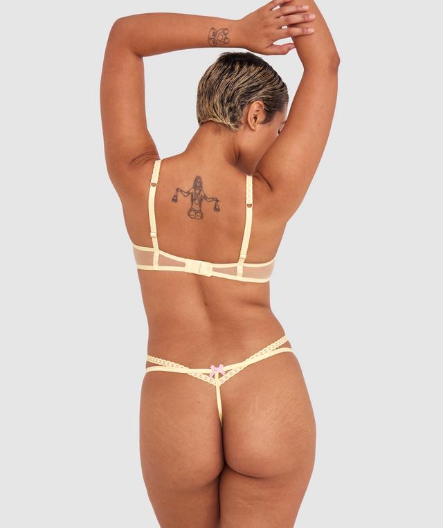 Enchanted Hermana High Leg String - Light Yellow