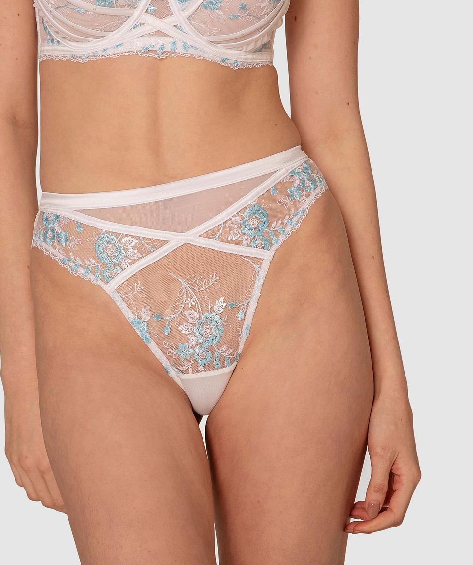 Enchanted Honeymoon Bay High Cut Brief - White