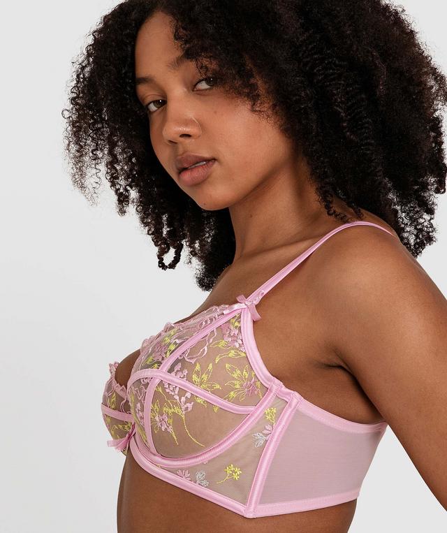 Enchanted Kisses In Kyoto Underwire Plunge Bra - Light Pink