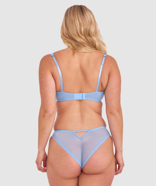 Enchanted Koa High Leg Brazilian Knicker - Light Blue
