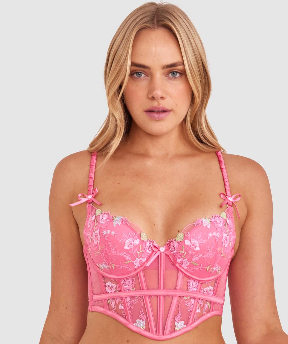 Enchanted Love Like This Push Up Corset - Pink