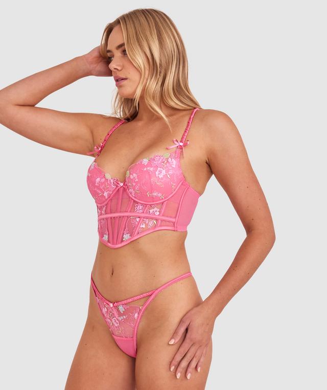 Enchanted Love Like This Push Up Corset - Pink