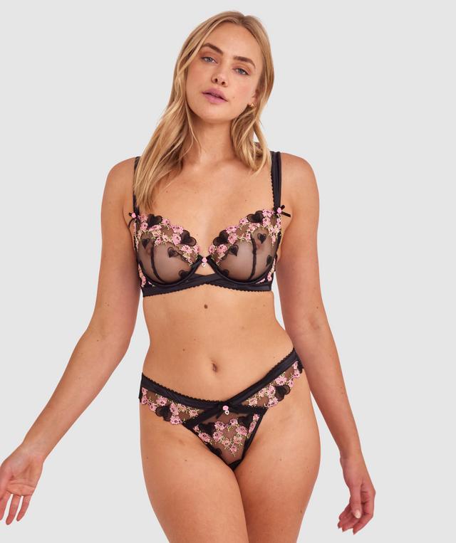 Enchanted Lovestruck Brazilian Knicker - Black