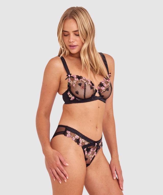 Enchanted Lovestruck Brazilian Knicker - Black