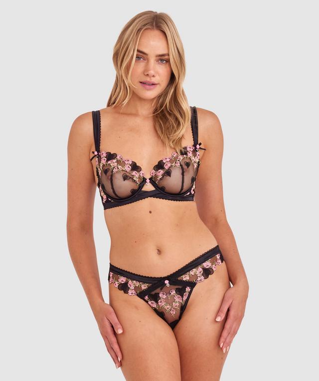 Enchanted Lovestruck Brazilian Knicker - Black