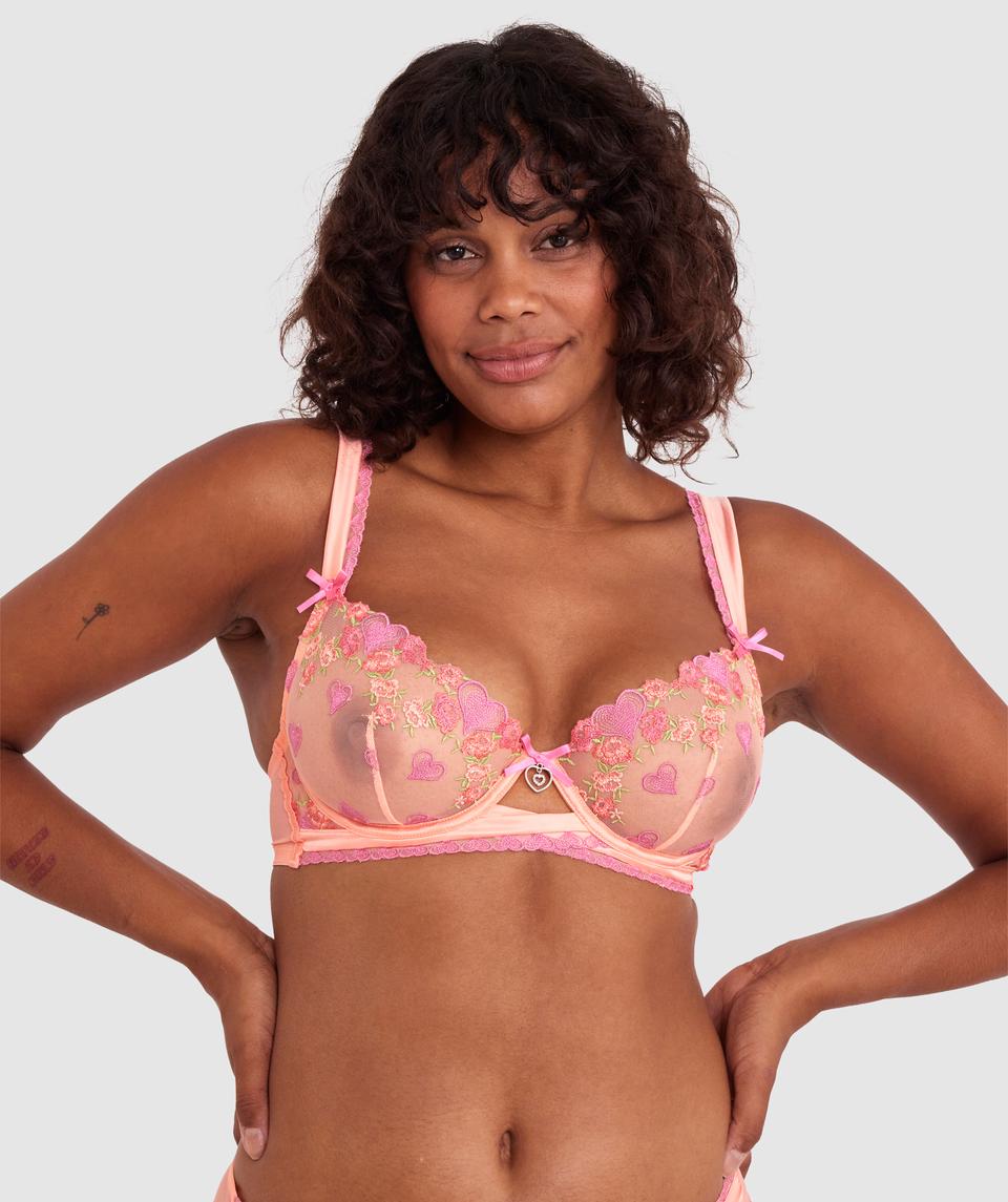 Enchanted Lovestruck Underwire Bra - Light Coral