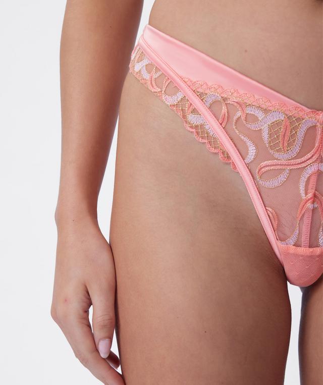 Enchanted Luna Drift High Leg Brazilian Knicker - Light Coral