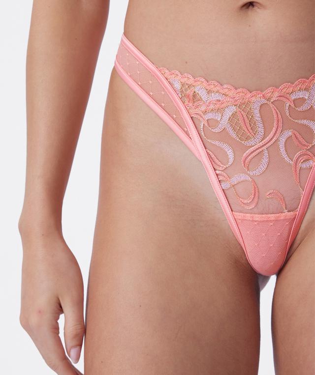 Enchanted Luna Drift High Leg String - Light Coral