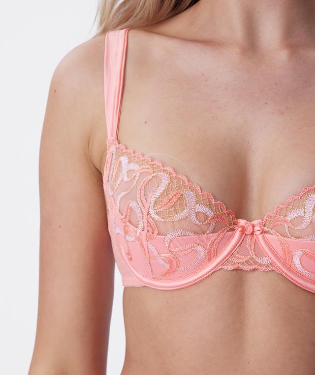 Enchanted Luna Drift Push Up 1/4 Cup Eclipse Bra - Light Coral