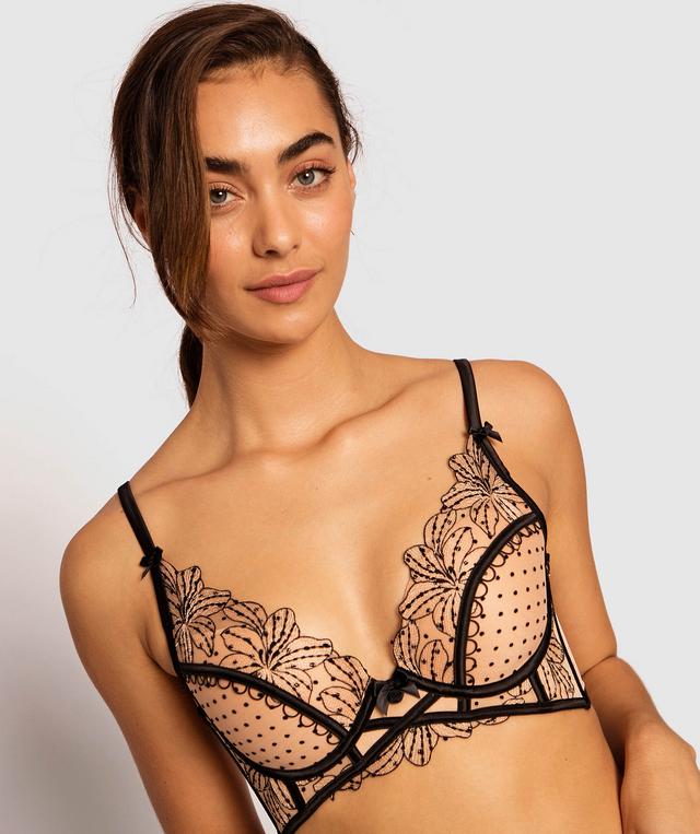 Enchanted Maiella Push Up Bra - Black/Nude