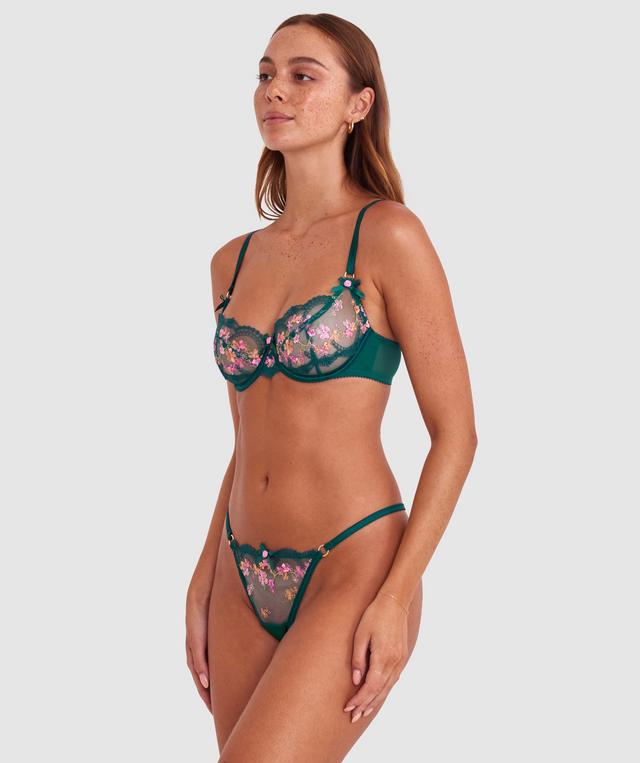 Enchanted Margaux Bra - Dark Green/ Multicolour