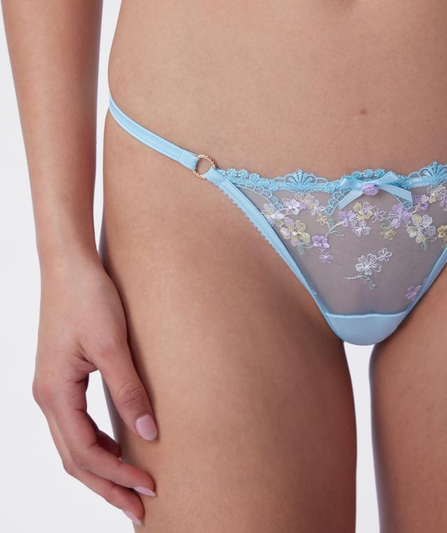 Enchanted Margaux High Leg String - Light Blue