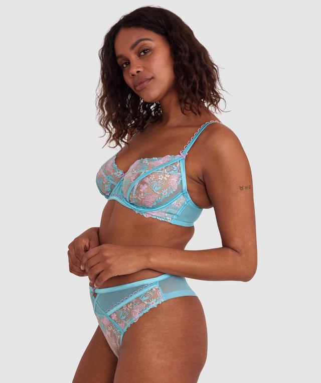 Enchanted Mariposa Full Cup Bra - Aqua