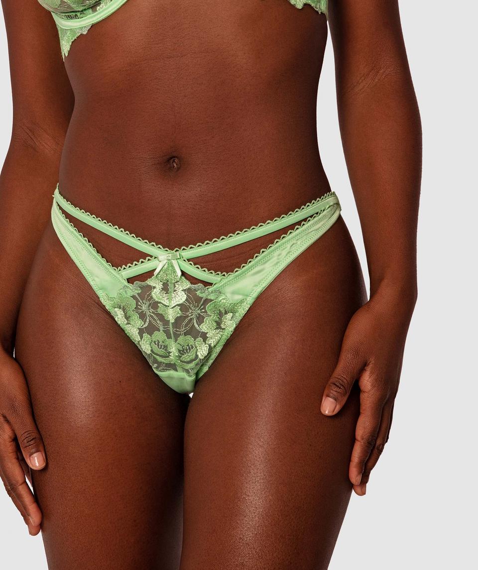 Enchanted Marveling At Your Beauty V String  Knicker - Light Green