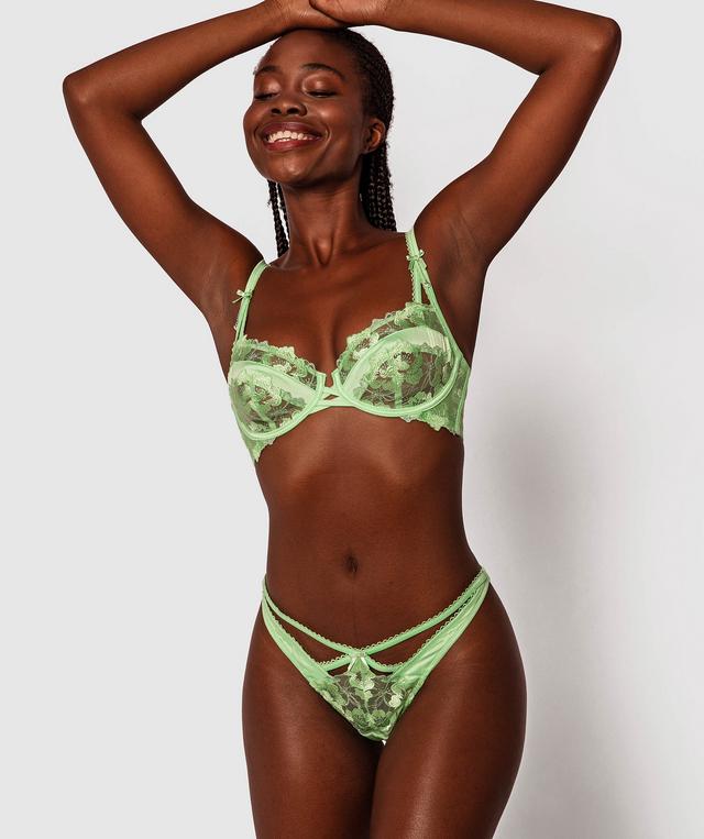 Enchanted Marveling At Your Beauty V String  Knicker - Light Green