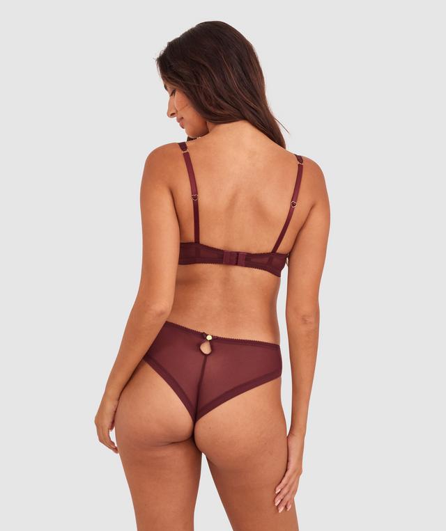 Enchanted Morena High Leg Brazilian Knicker - Berry