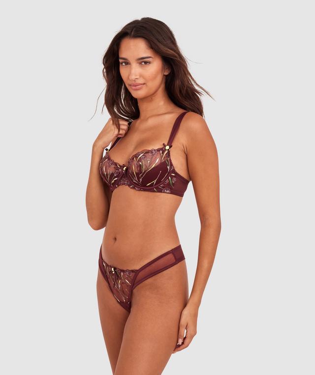 Enchanted Morena High Leg String - Berry