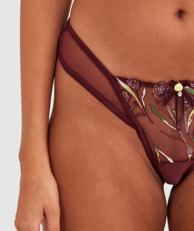 Enchanted Morena High Leg String - Berry