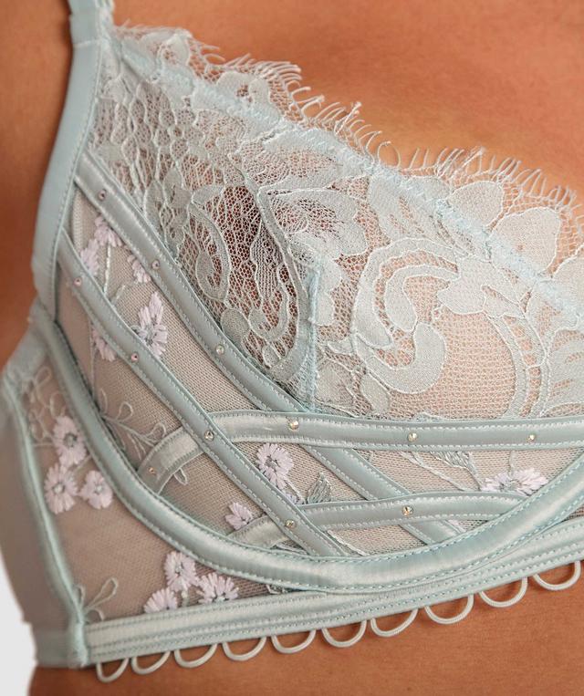 Enchanted One Night In Santorini Underwire Bra- Light Blue/White