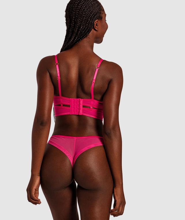 Enchanted Perpetual Femininty V String Knicker - Dark Pink/ Multi Colour