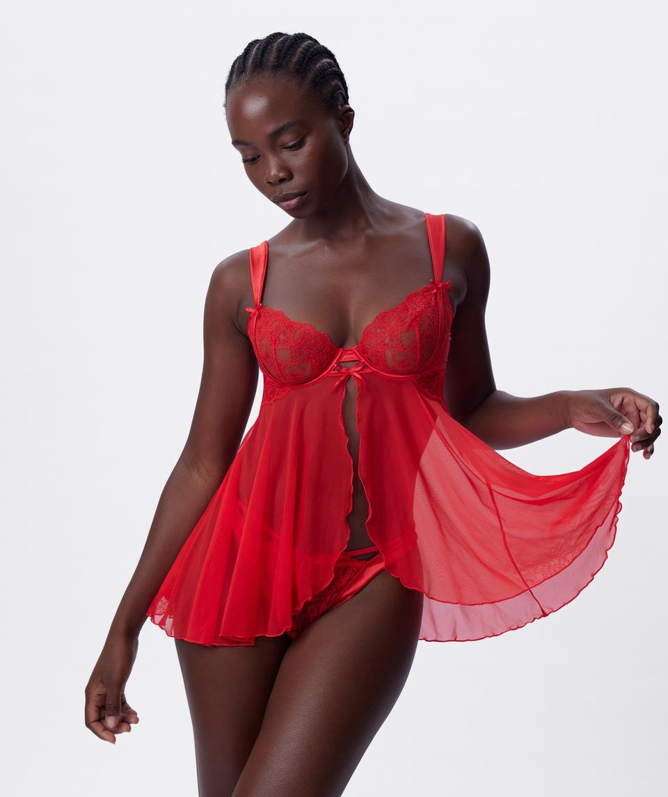 Enchanted Racing Hearts Babydoll - Red