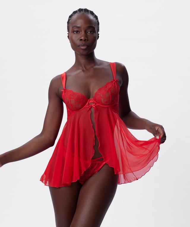 Enchanted Racing Hearts Babydoll - Red