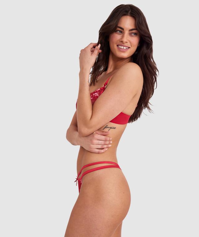 Enchanted Sakura V String - Red
