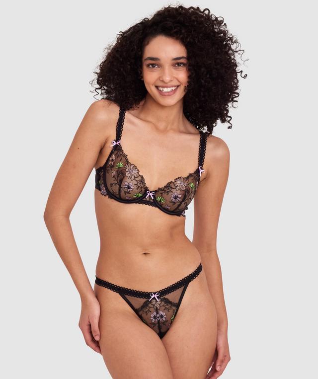 Enchanted Sisu High Leg String - Black