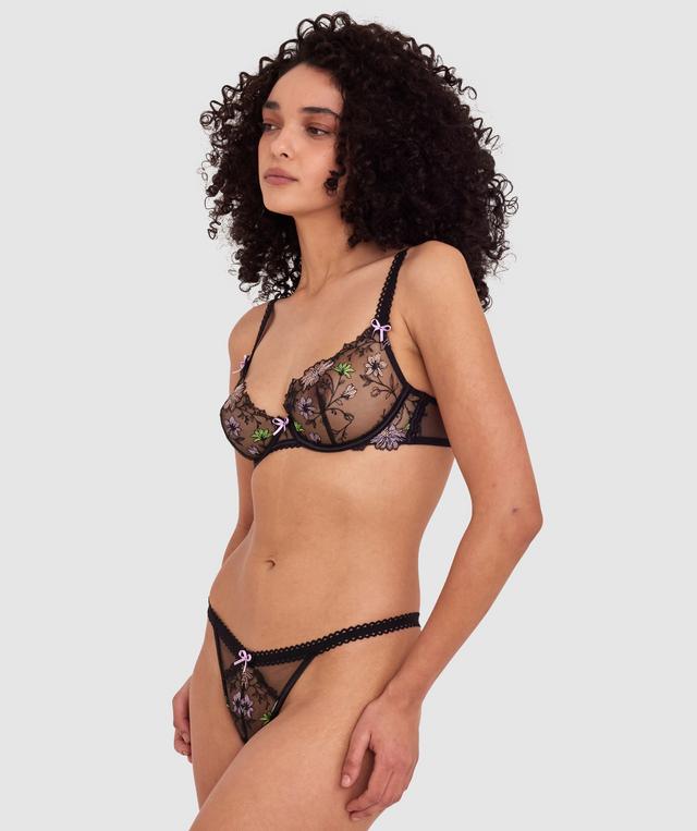Enchanted Sisu High Leg String - Black
