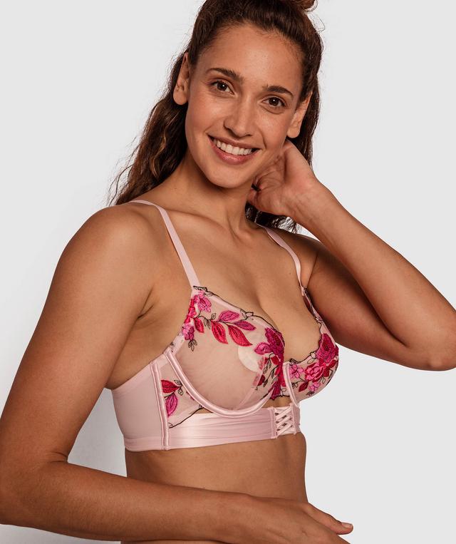 Enchanted Soft Savannah Plunge Underwire Bra - Light Pink