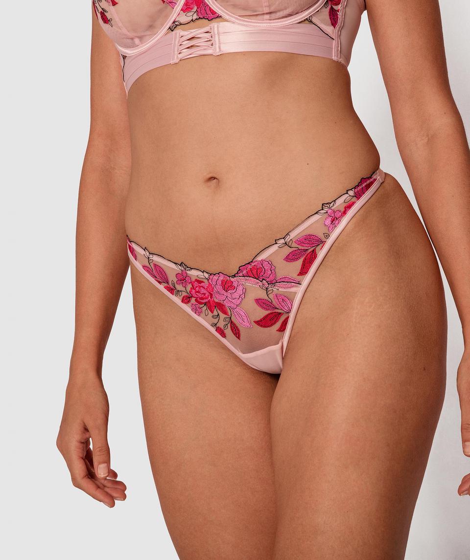 Enchanted Soft Savannah V String Knicker - Light Pink