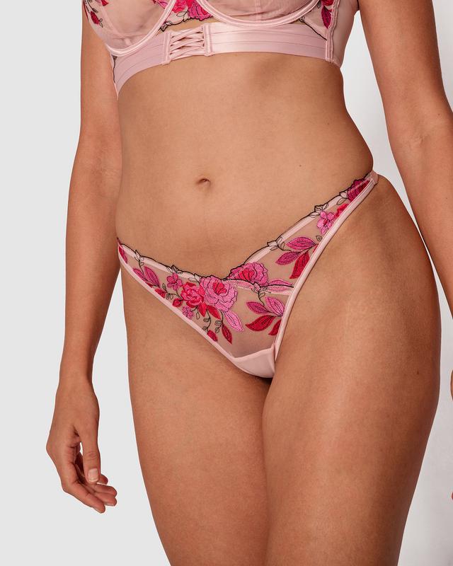 Enchanted Soft Savannah V String Knicker - Light Pink