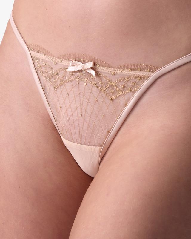 Enchanted Sonali High Leg String - Gold