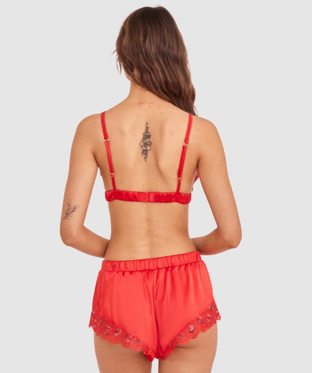 Enchanted Summertime Serenade Bralette-Light Red / Multi