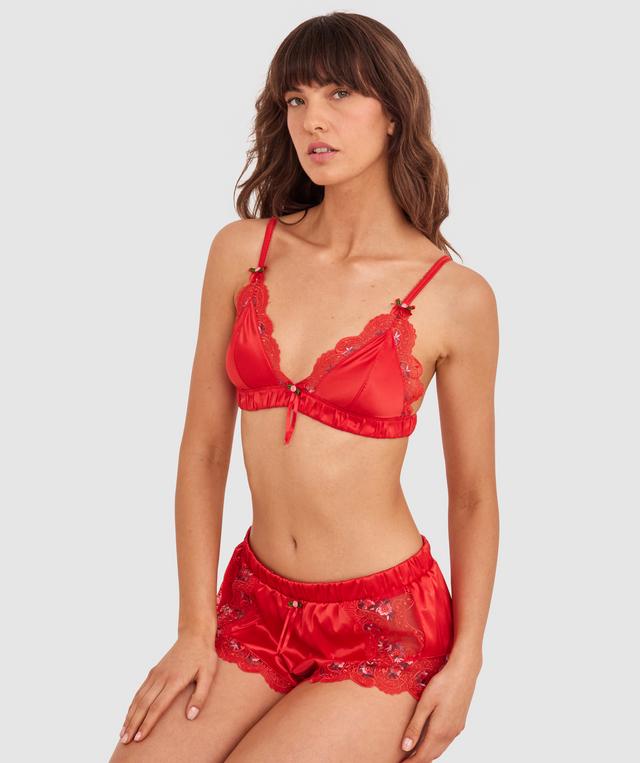 Enchanted Summertime Serenade Bralette-Light Red / Multi