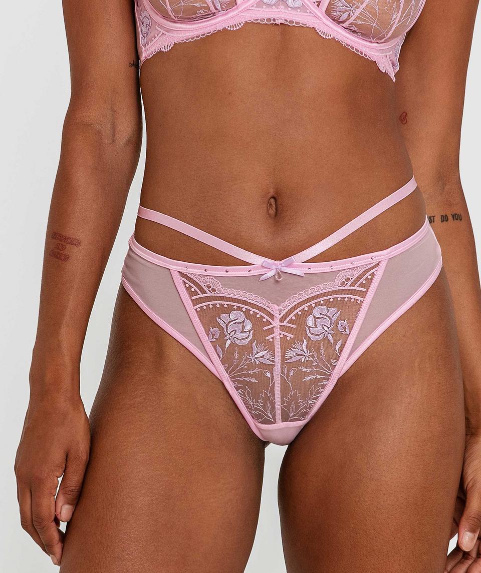 Enchanted Summertime Sonnet High Waisted Brief - Pink