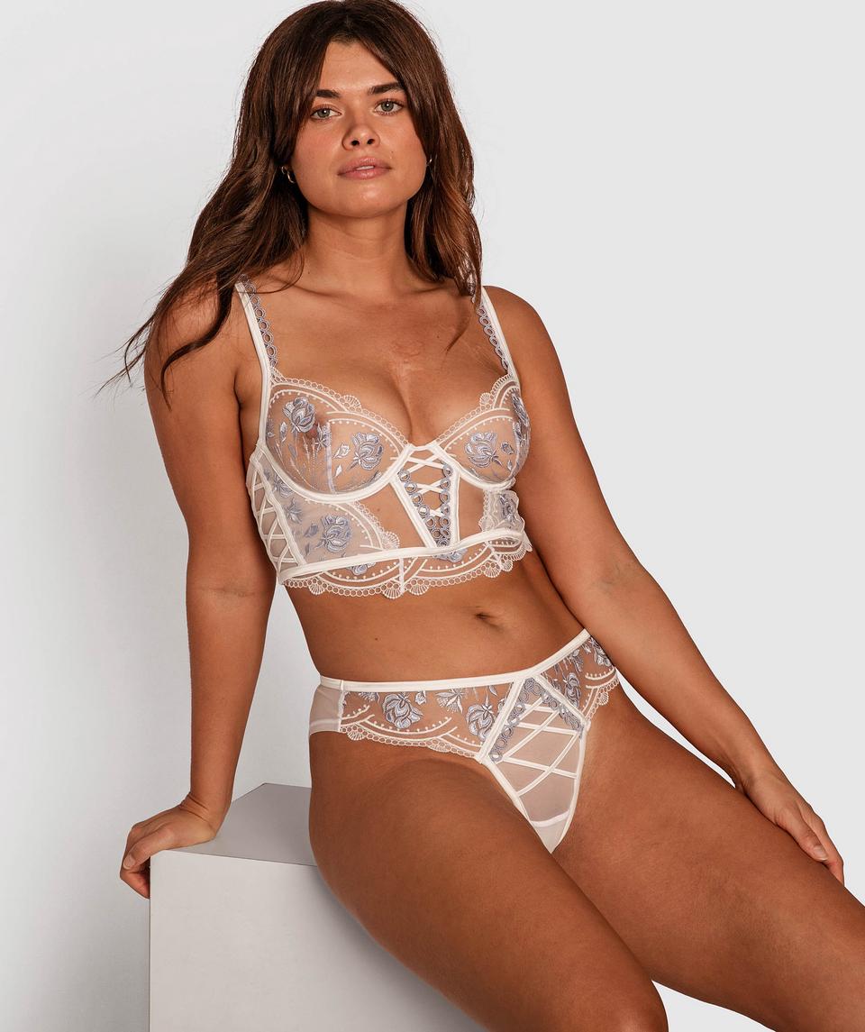 Enchanted Sweet Romance Plunge Underwire Bra - White