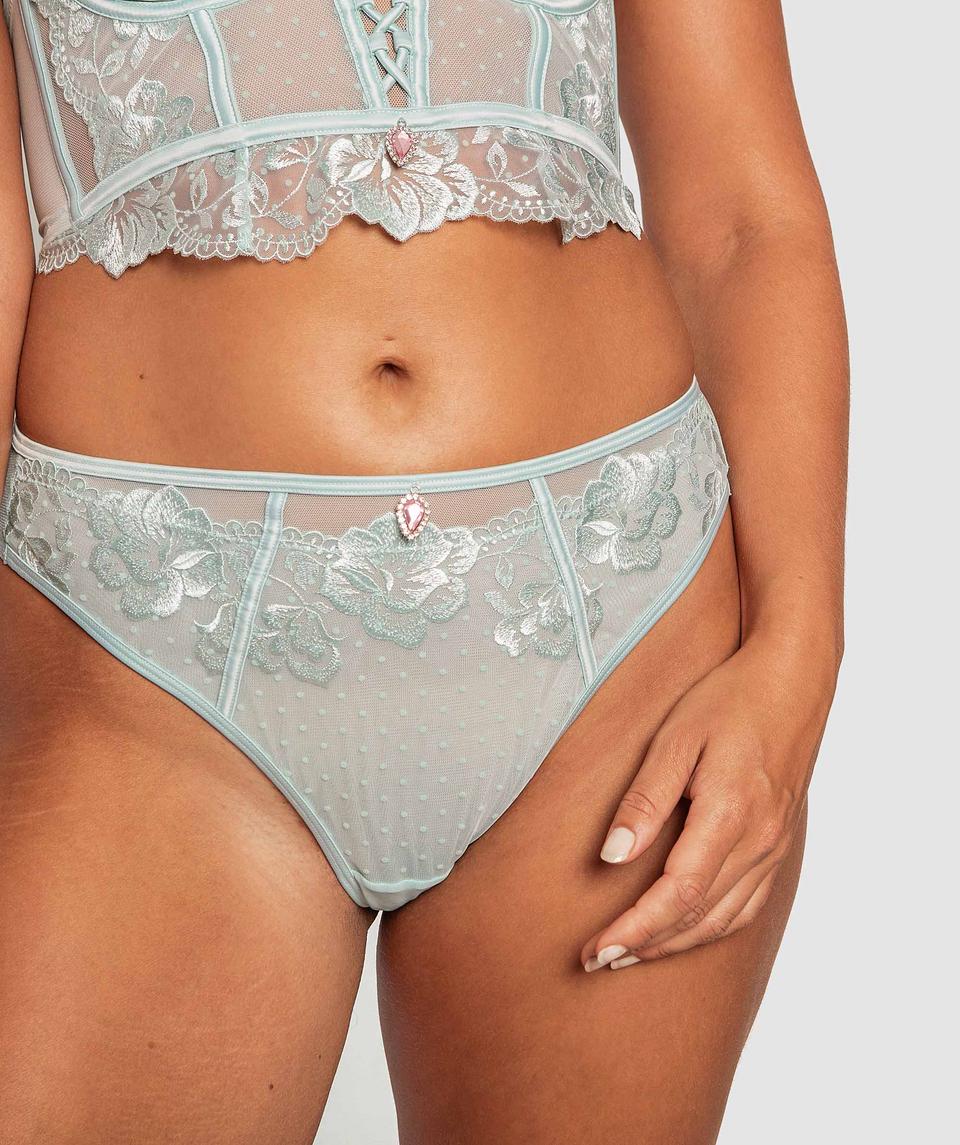 Enchanted The Blue City High Waisted V String Knicker - Sky Blue