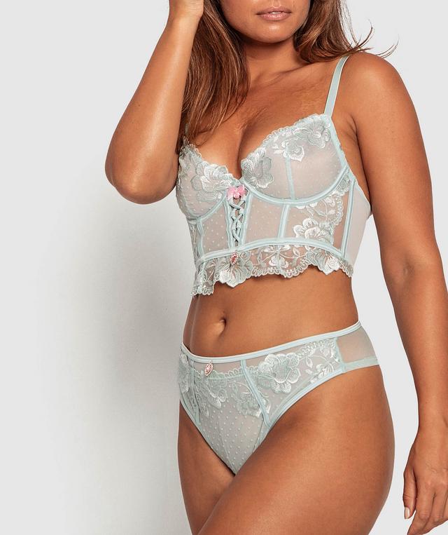 Enchanted The Blue City High Waisted V String Knicker - Sky Blue