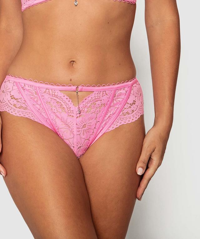 Enchanted The Pink Sea Highwaisted V String Knicker - Pink