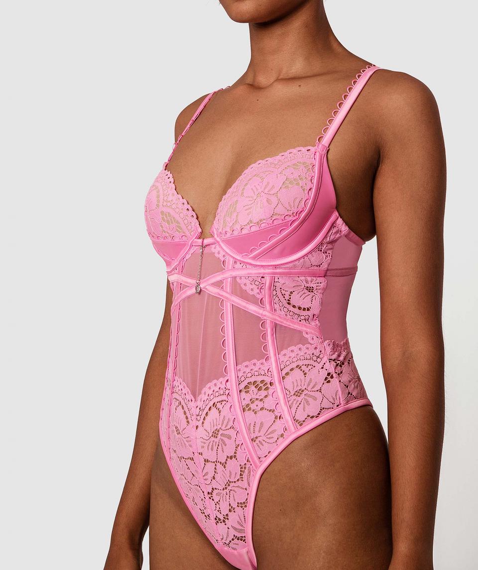 Enchanted The Pink Sea Push Up Bodysuit - Pink