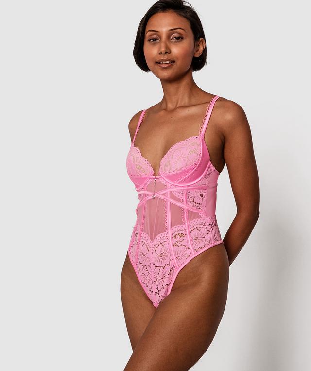 Enchanted The Pink Sea Push Up Bodysuit - Pink