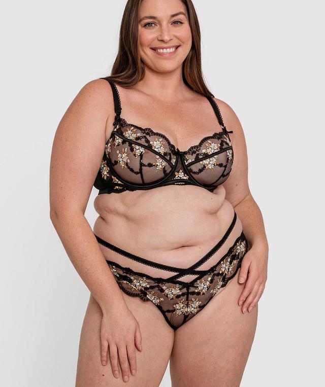 Enchanted Tuscan Sun Brazilian Knicker - Black