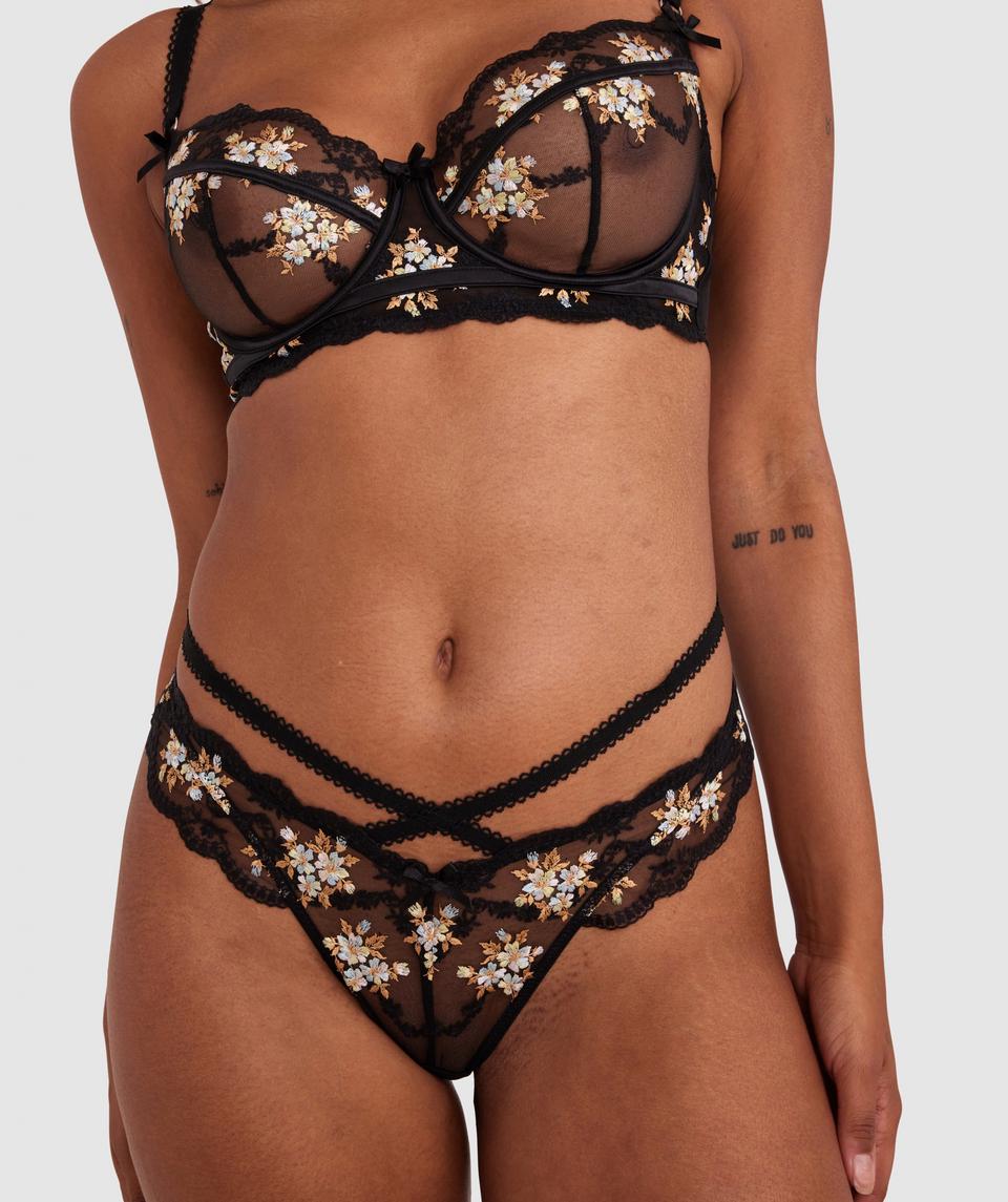 Enchanted Tuscan Sun Brazilian Knicker - Black