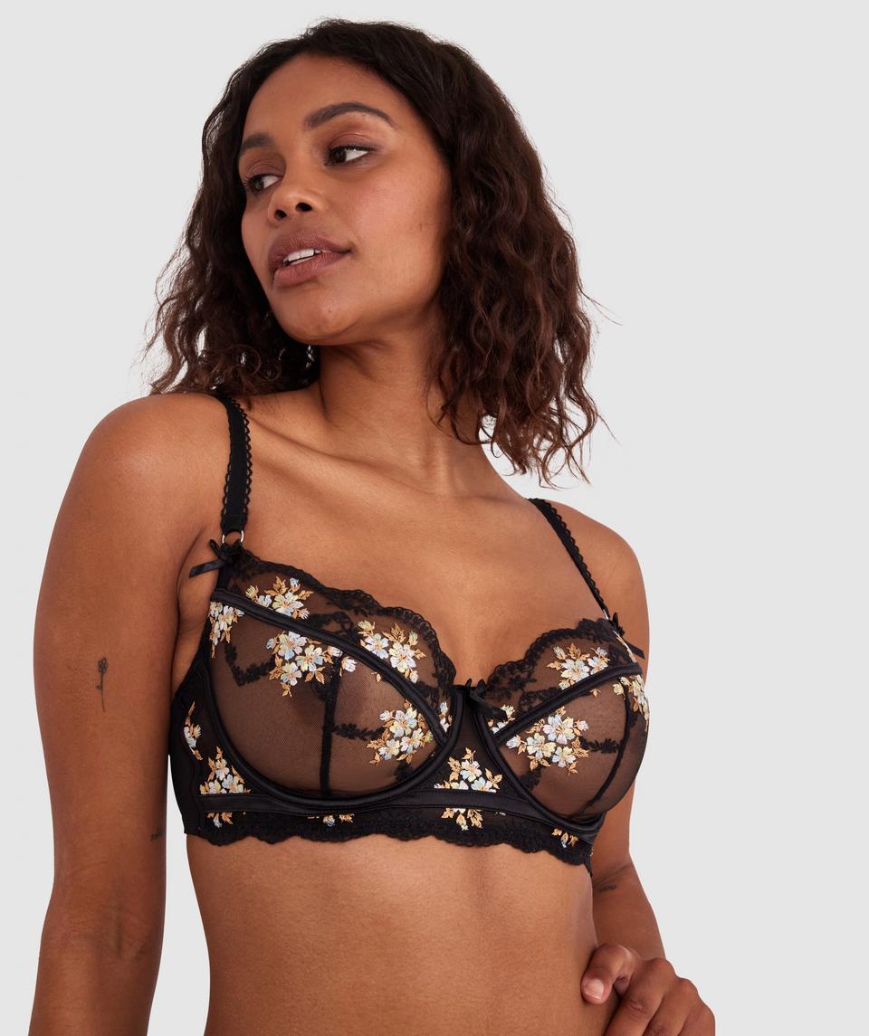 Enchanted Tuscan Sun Full Cup Bra - Black