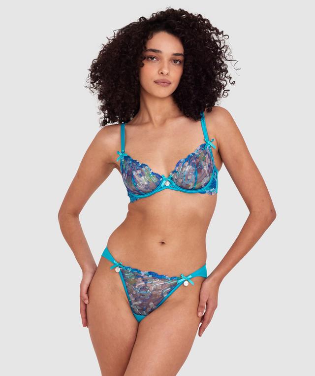 Enchanted Tyla High Leg Brazilian Knicker - Teal