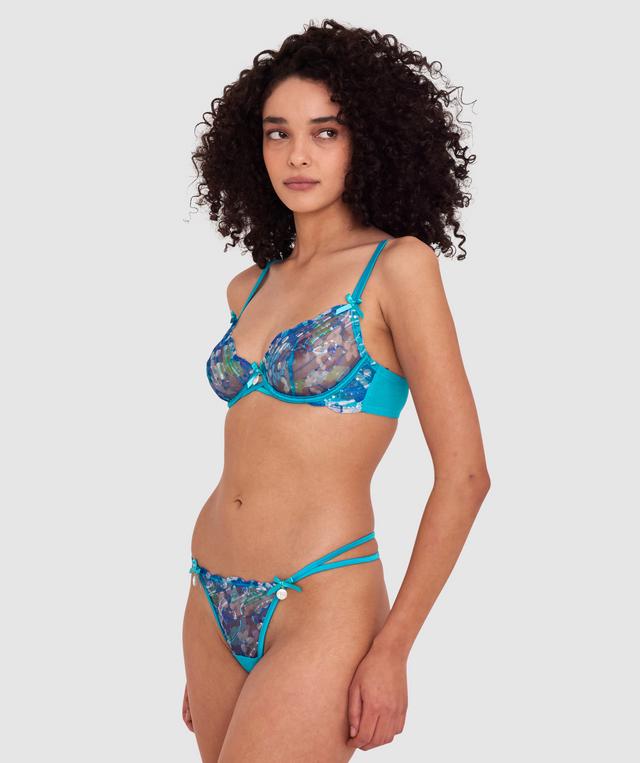 Enchanted Tyla High Leg String - Teal