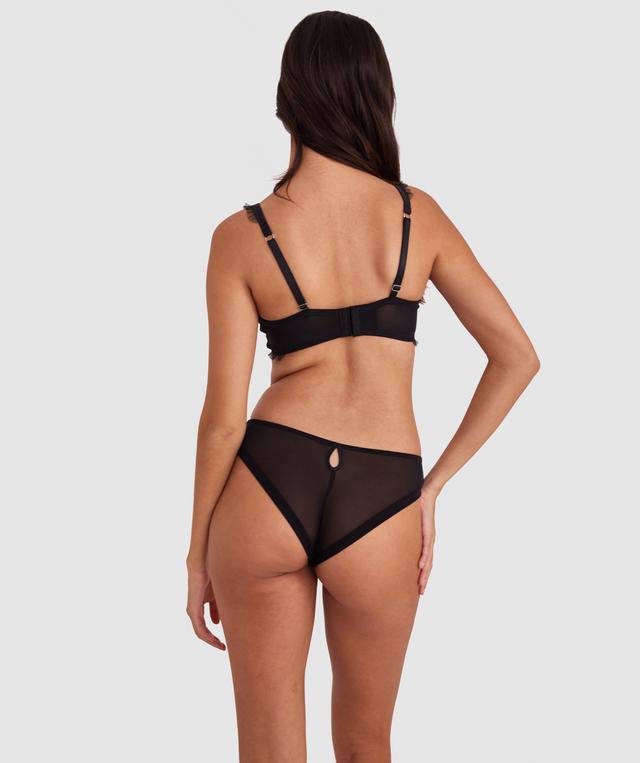 Enchanted Wilde Flower Brazilian Knicker - Black