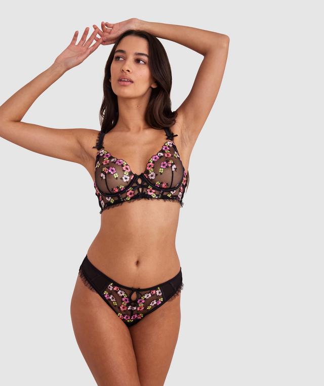Enchanted Wilde Flower Underwire Bra - Black